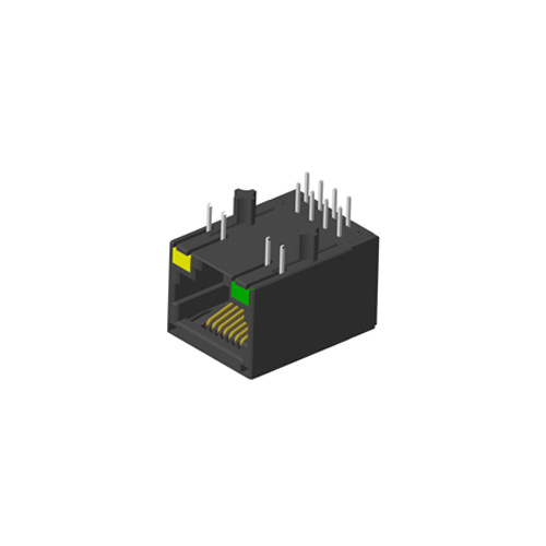 	RJ45 1X1 全塑十字脚